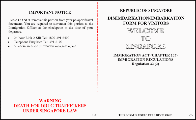 Singapore immigration card pdf free pdf